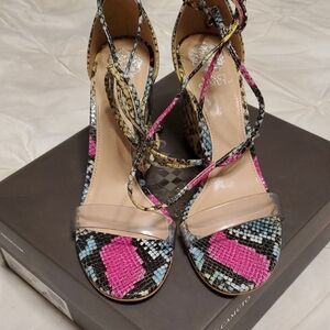Vince Camuto Multicolor Strappy Heels
